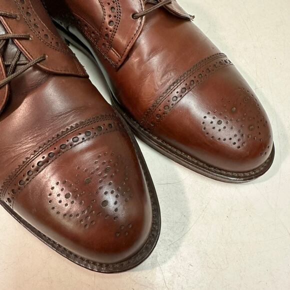 VERY GOOD Rancourt & Co. x Cole Haan Oxford Wingtip Cap Toe Brown Maine USA 8.5 - Picture 7 of 13